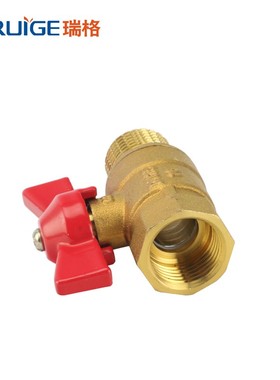 浙江瑞格铜业Q31F-16T黄铜109内外丝球阀4分DN15-6分DN20蝶柄开关
