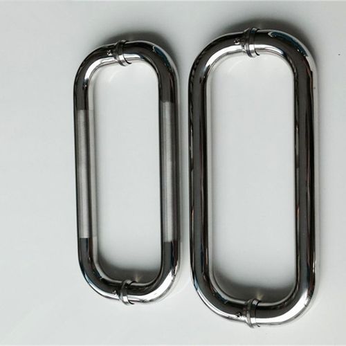 440孔距淋浴房把手o型机弯玻璃门把手 木门有框门拉手大门把手