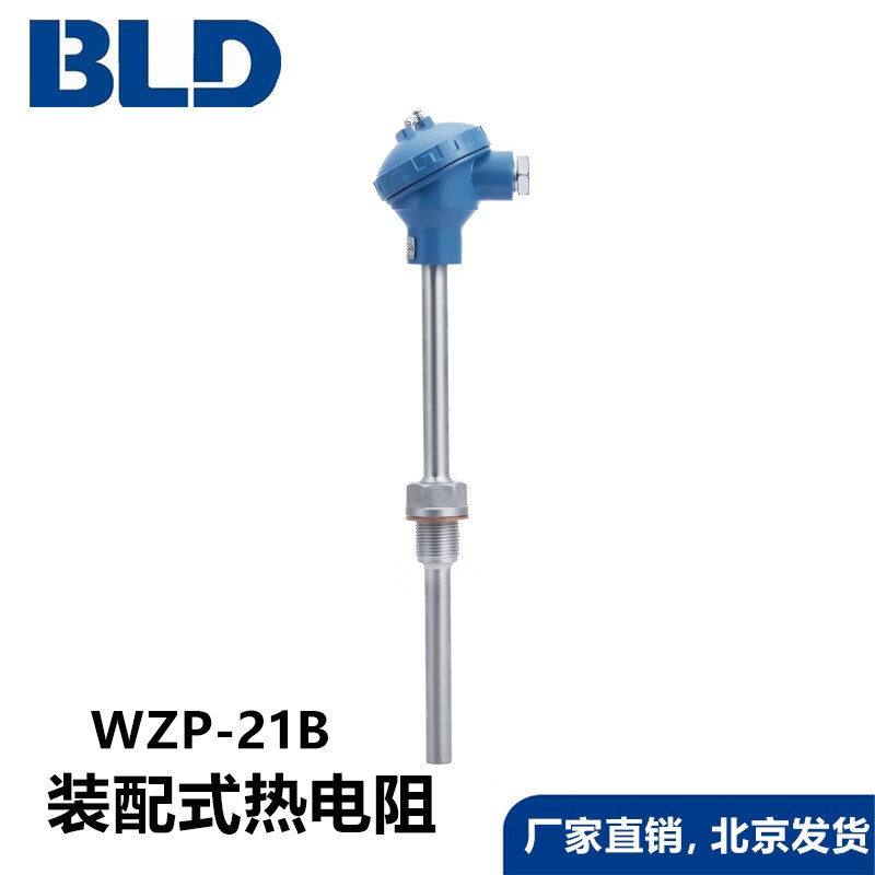 北京布莱迪铠装热电阻WZPK防爆型A级热电偶防水壳M27*2不锈钢杆8m