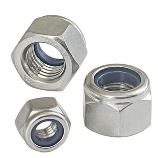 自锁螺丝 M20不锈钢316加厚尼龙防松螺母DIN982六角锁紧螺母