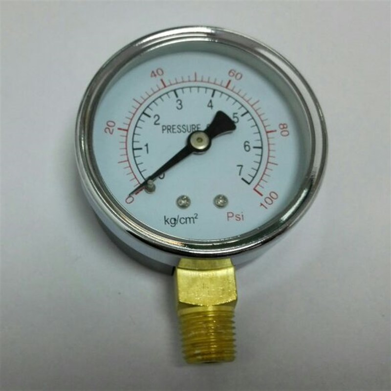 压力表 100psi 7kg/cm2 直径60mm_61mm Y-60 径向 ZG1/4 黑壳