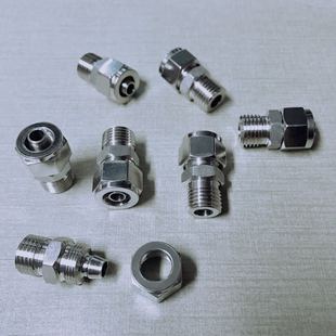 接外径4mm 不锈钢快拧接头 12mm 外丝外螺纹 pu管 M14x1.5