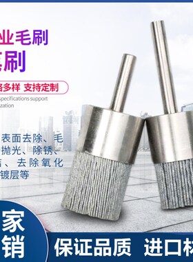 工业进口碳化硅笔刷杜邦丝微型刷凹槽打磨抛光去毛刺电钻磨料刷头