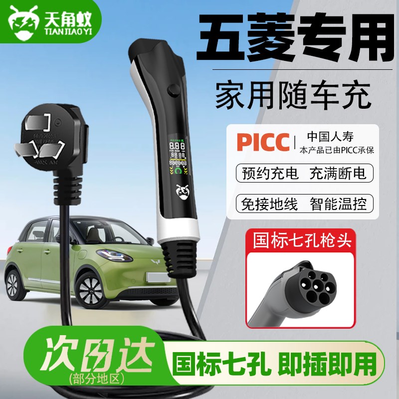 新能源充电枪电动汽车比亚迪随车充可携式特斯拉16A家用充电器7kw