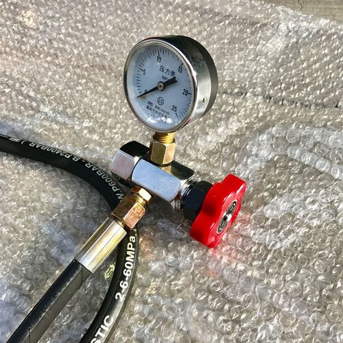 压力表 充气工具 CQJ-D-H -25MPA 管长度3米  压力25MPA