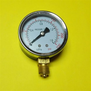 英文压力表 230psi 1.6mpa 螺纹M14X1.5英文 外壳直径60mm