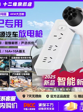 十二维智己L6/L7/LS6/LS7放电枪户外露营新能源车取电外放电插排