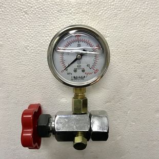 不含气管 400kg 压力0 螺纹m14x1.5 40mpa 耐震压力表充气开关