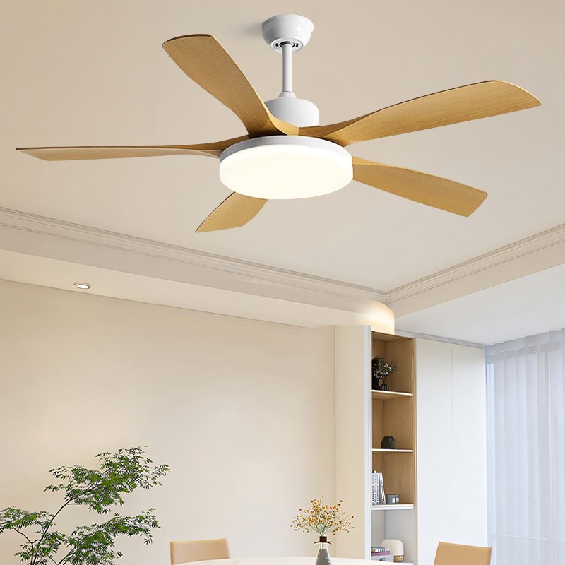 大风力风扇吊灯餐厅家用客厅卧室中古风简约一体变频吸顶风扇灯