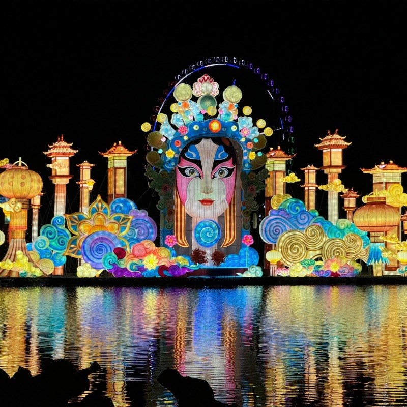 春节花灯户外大型铁艺花灯民俗自贡灯会装饰制作春节彩灯灯展