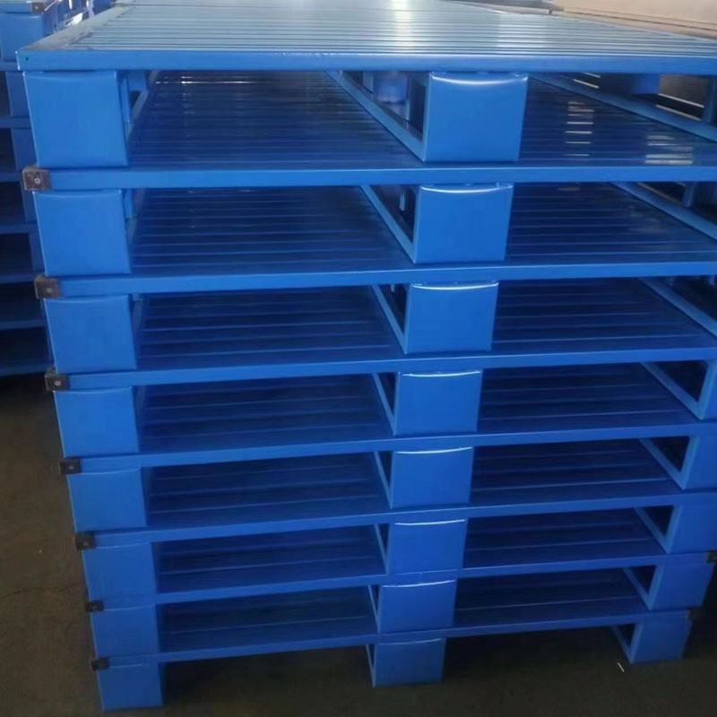 重型钢托盘货架铁托盘立体库钢托盘定制钢托盘双面两项进叉钢托盘