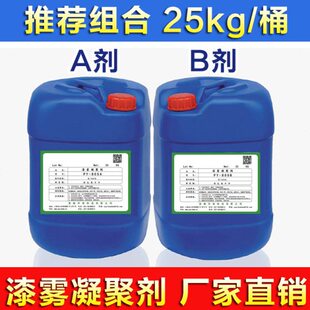 漆雾凝聚剂 喷漆房水帘柜喷淋塔废水处理脱色剂 油漆污水絮凝AB剂