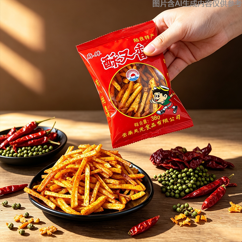 土豆片香脆零食云南陆良特产袋装土豆丝酥又香种类丰富休闲小吃