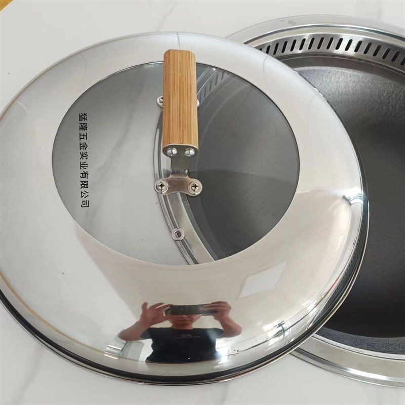 灶台锅盖可视盖钢化透视铁锅I炖地锅鸡柴火鸡灶玻璃盖