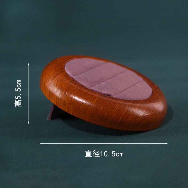 木纹超纤戒e指托盘绒布首饰展示盘饰品收纳架珠宝直播陈列道具