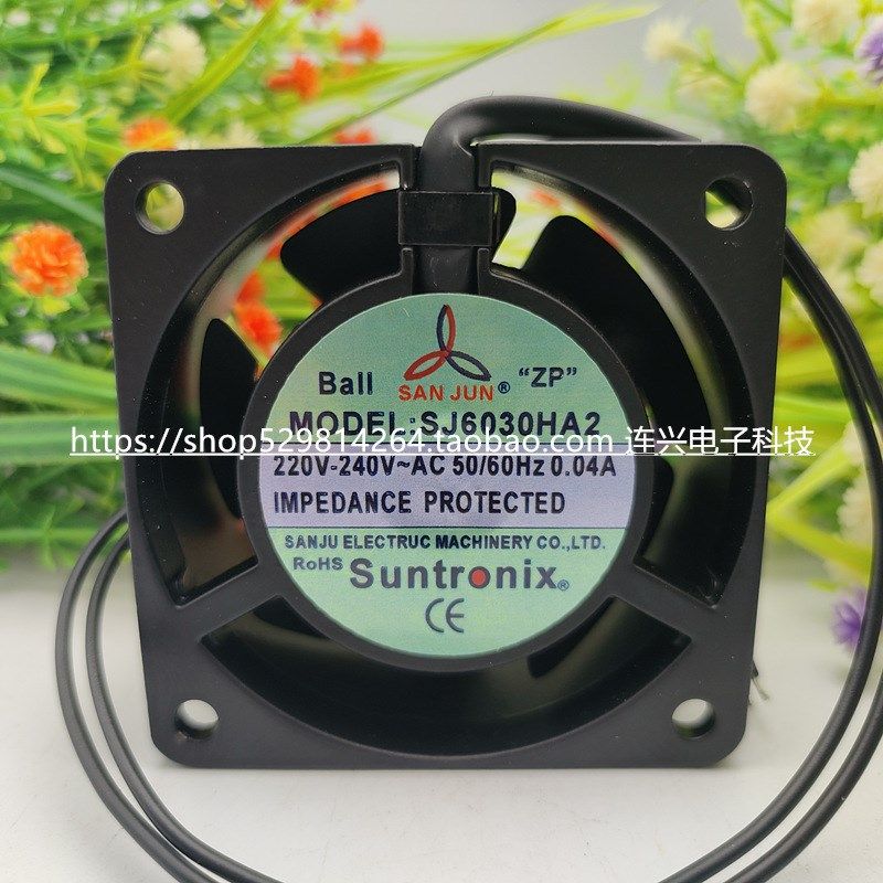 全新台湾三巨SANJUN SJ6030HA2 6030 6CM 220V 轴流风机散热风扇