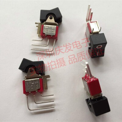 原装台湾德利威 翘板开关船型开关钮子开关3脚2档带支架侧弯Q13