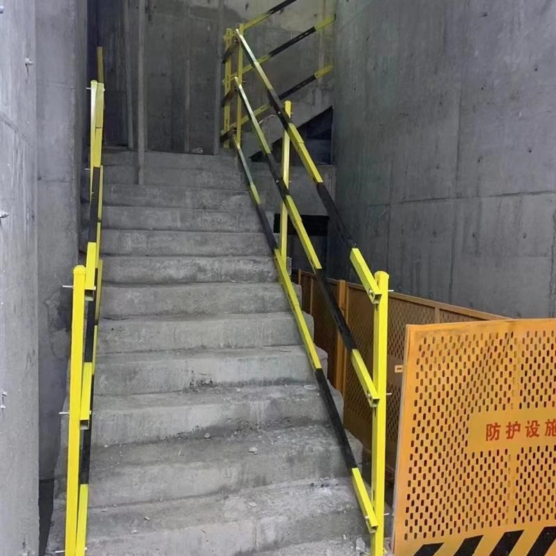 建筑工地定型化临边防护立杆栏方管临时楼梯扶手立杆干字杆王字
