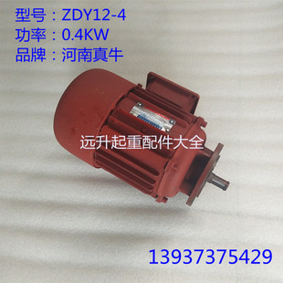 河南真牛2吨3吨电动葫芦跑车运行电机 0.4千瓦电机 0.4KW ZDY12