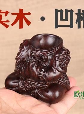 d010实木凹槽奇石底座悟空大圣半身人像猴头身体石头底托