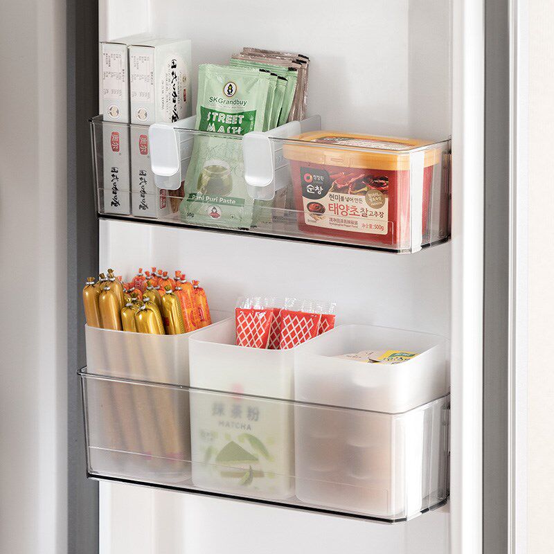 冰箱分隔夹侧门分隔板隔断分格神器可调节小卡扣抽屉收纳万能分割