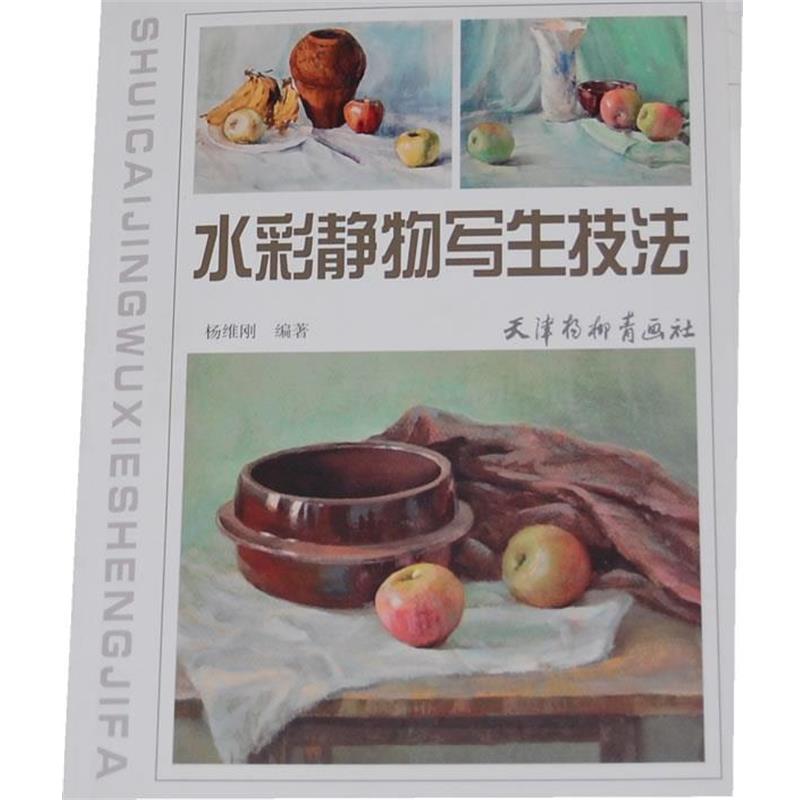 【正版书籍】 水彩静物写生技法 杨维刚 编著 天津杨柳青画社