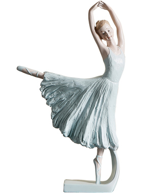 现代简约芭蕾舞女孩艺术摆件创意工艺品轻奢风客厅玄关桌面装饰品