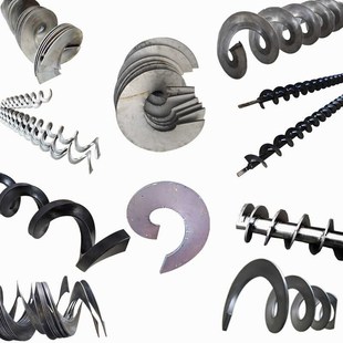 螺旋叶片绞龙输送机配件不锈钢锰钢碳钢材质定制非标定做厂家直销