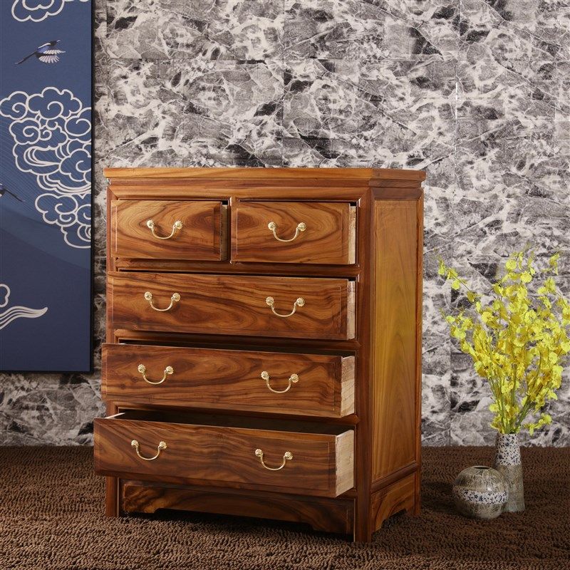 全实木老料香樟木五斗柜子,香樟木收纳柜,香樟木整体橱柜文件收纳