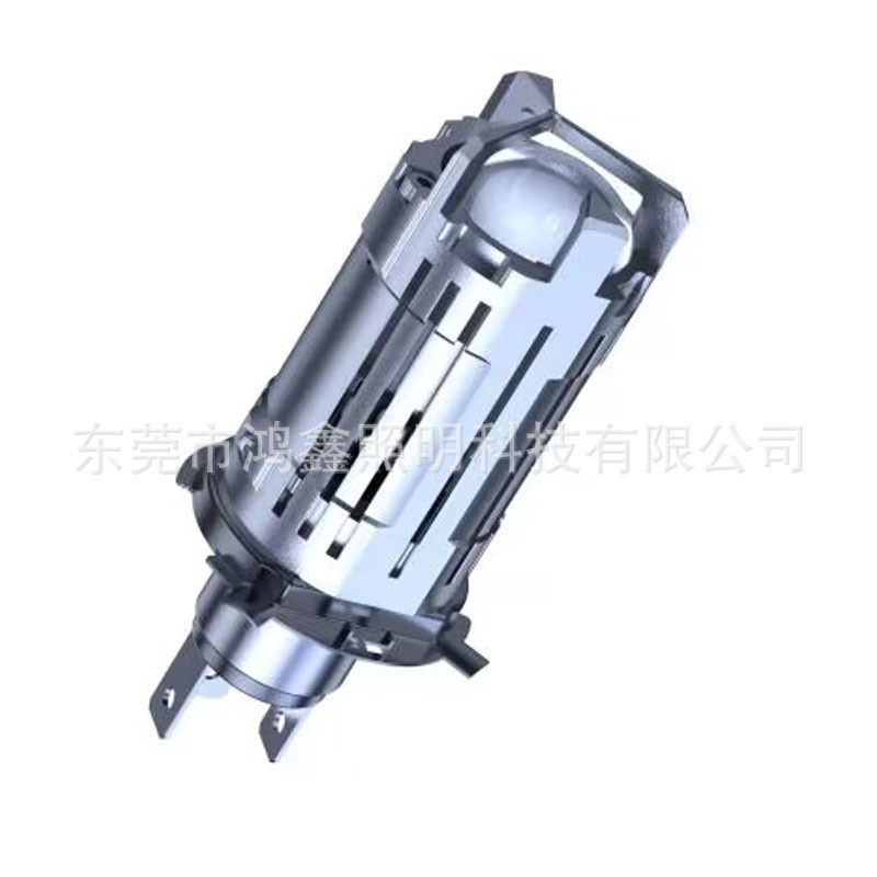 摩托车小钢炮射灯电动车内置三爪H4双爪ba20d透镜led大灯远近一体