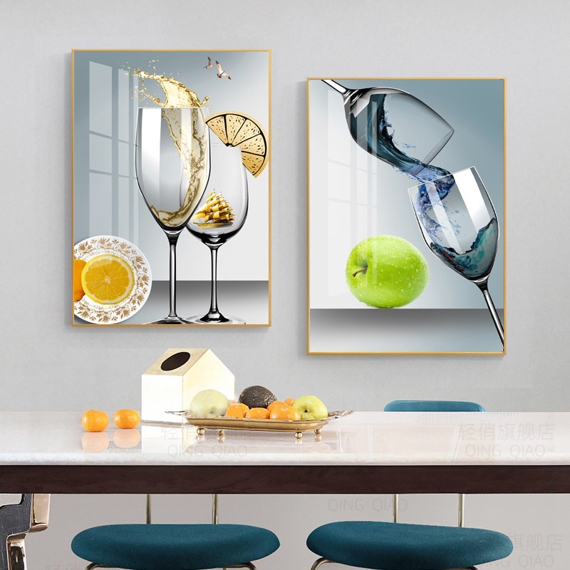 2022新款5d钻石画餐厅简约酒杯钻石绣满钻贴砖石十字绣两联自己绣,居家布艺,钻石绣,淘宝优惠券,粉丝福利购,淘宝优惠卷