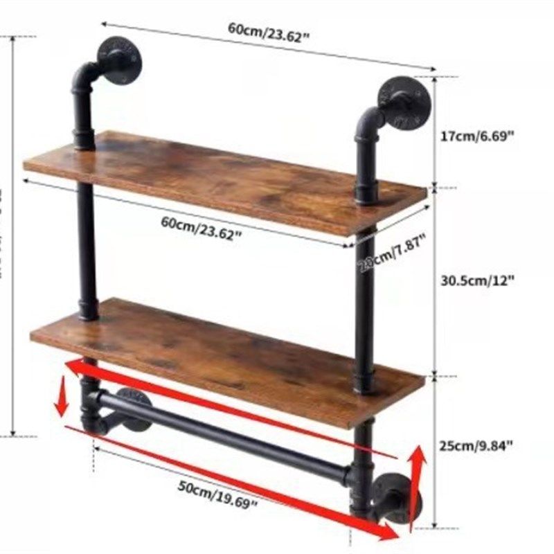 定制工业风实木置物架一字搁板壁挂复古水管墙挂装饰创意铁艺书架,住宅家具,搁板/置物架/家用陈列架,淘宝优惠券,粉丝福利购,淘宝优惠卷