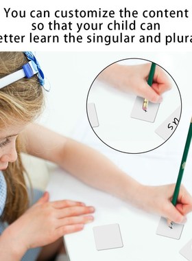 现货48小时发货单复数词卡片挂袋Singular Plural concept cards