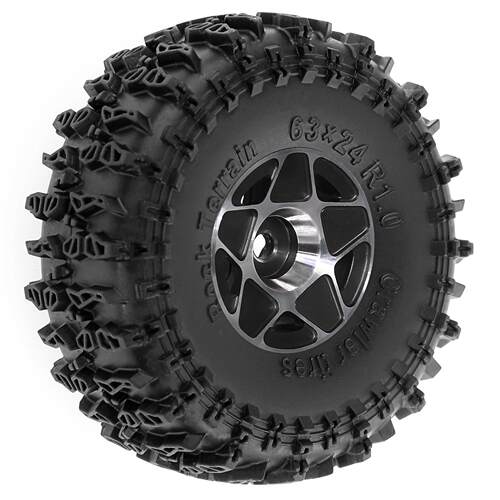 RS红蜘蛛1/18/24攀爬车T4-M 恺司玛SCX24轮胎 FMS FCX24 套装