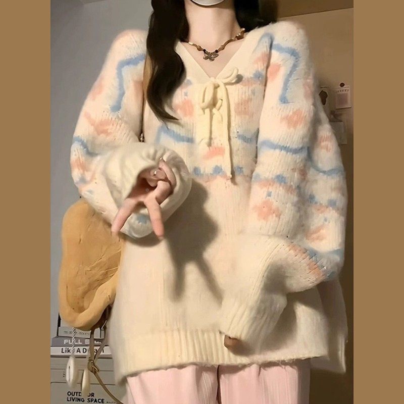 慵宽懒风系古着C33MF675毛衣女秋冬森2025新款高级感针内搭打底织