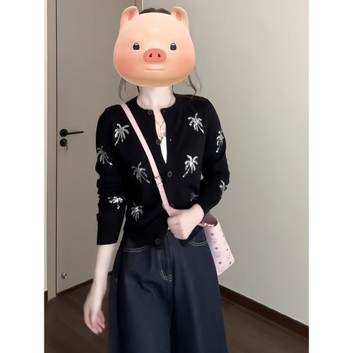 重毛衣开衫外套女秋2bgv-233402工新款季韩系氛5围感巨好看的早秋