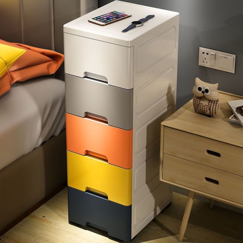 20/30CM抽屉式夹缝柜塑料收纳箱衣柜卫生间储物柜窄缝厨房收纳柜