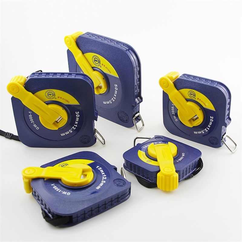 长城精工15米圆盘尺高精度耐磨测量手摇式钢卷尺10米20米30米50米