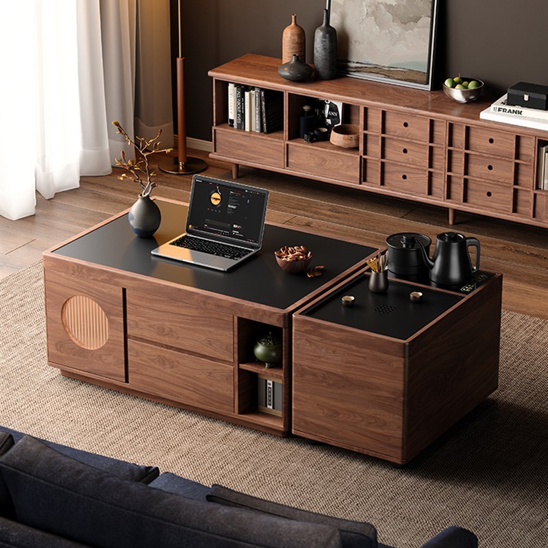 茶几泡茶一体客厅可移动功夫小茶台中古风家用小户型多功能茶桌