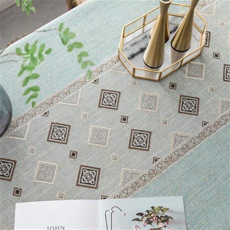 田园风桌布棉麻长方形桌旗桌垫茶几台布餐桌布现货