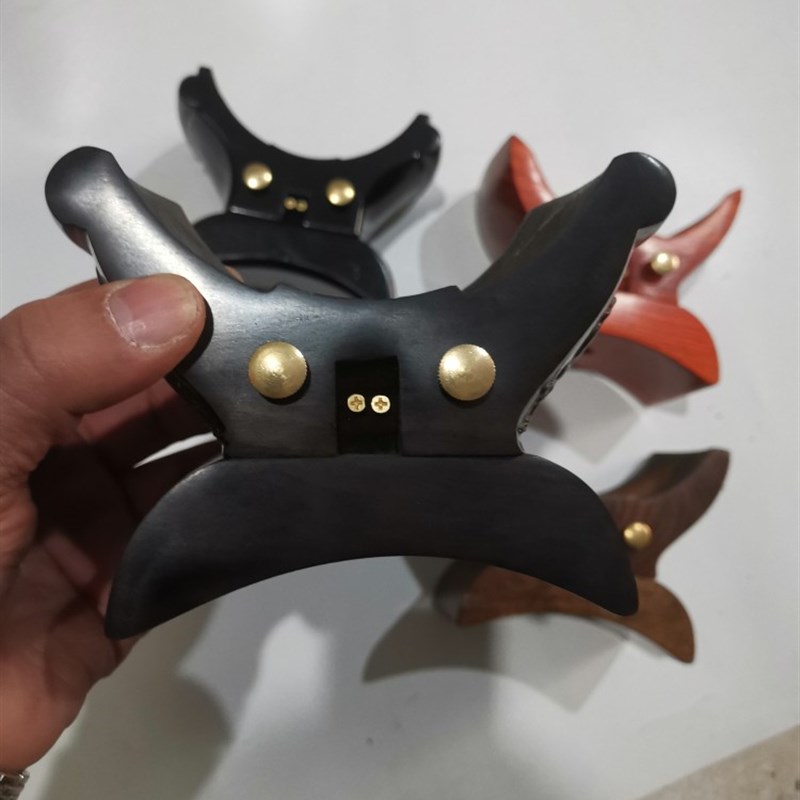 豫剧板胡实木F抱托配件雕刻款