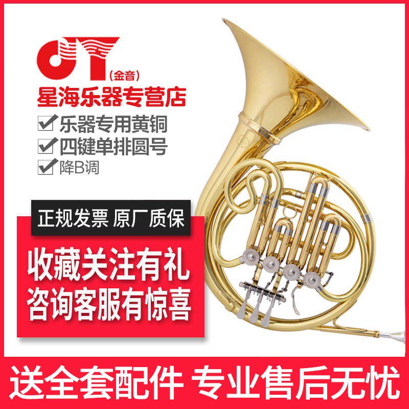 金音  降调 键单漆金圆号乐队演奏