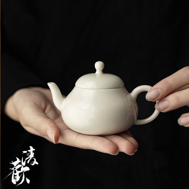 欢丨原矿青灰釉纯手工小茶壶 小品壶一用泡茶壶单壶
