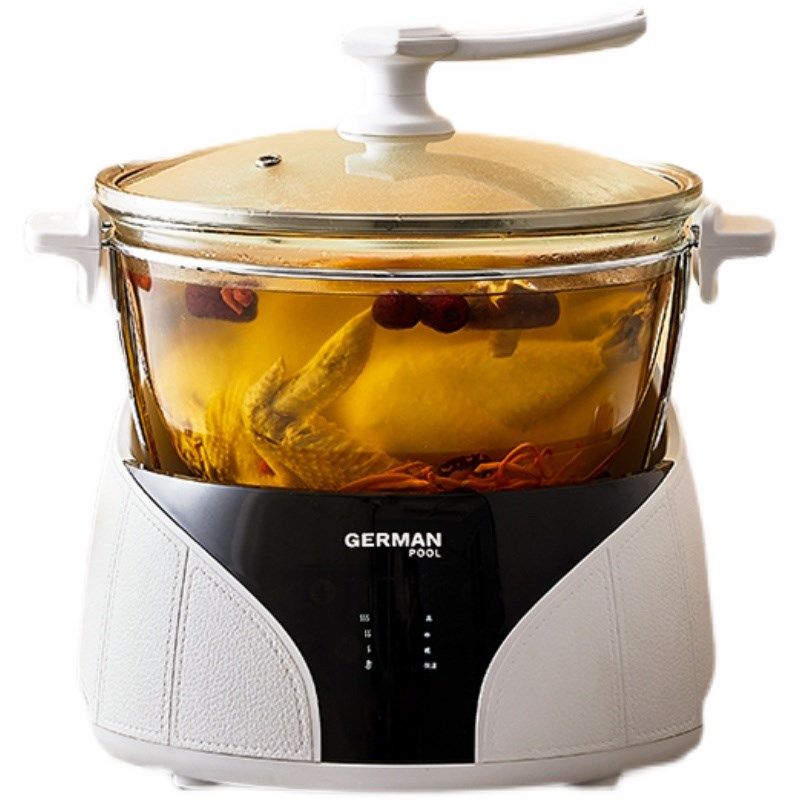 德国宝养生锅慢炖煲汤锅大容量慢煮锅家用隔水炖盅玻璃文火电炖