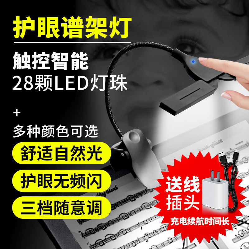 护眼柔光充电级乐谱灯谱台灯钢琴灯电子钢琴灯吉他古筝乐谱架