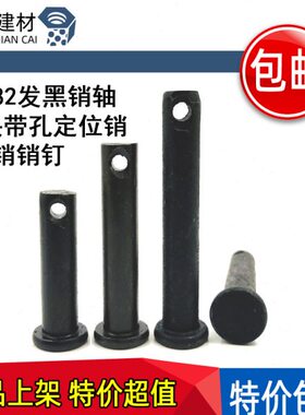 GB882发黑销轴/平头带孔定位销/T型销销钉M5/6/8/10/12/14-M22/25
