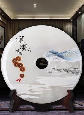 玉石平安扣摆件客厅办公室书房电视酒柜玄关装饰商务高端礼品