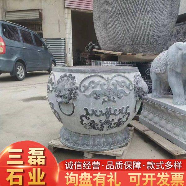 石缸鱼缸 庭院别墅用中式摆件仿古鱼缸 荷花养鱼石缸观赏石雕水缸,家居饰品,石雕,淘宝优惠券,粉丝福利购,淘宝优惠卷