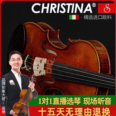Christina克莉丝蒂娜S500B进口欧料专业演奏独板手工小提琴
