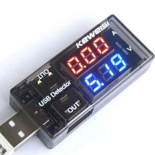 电流电压表尾插检测仪器数字数显双usb测试头线充电维修手机工具